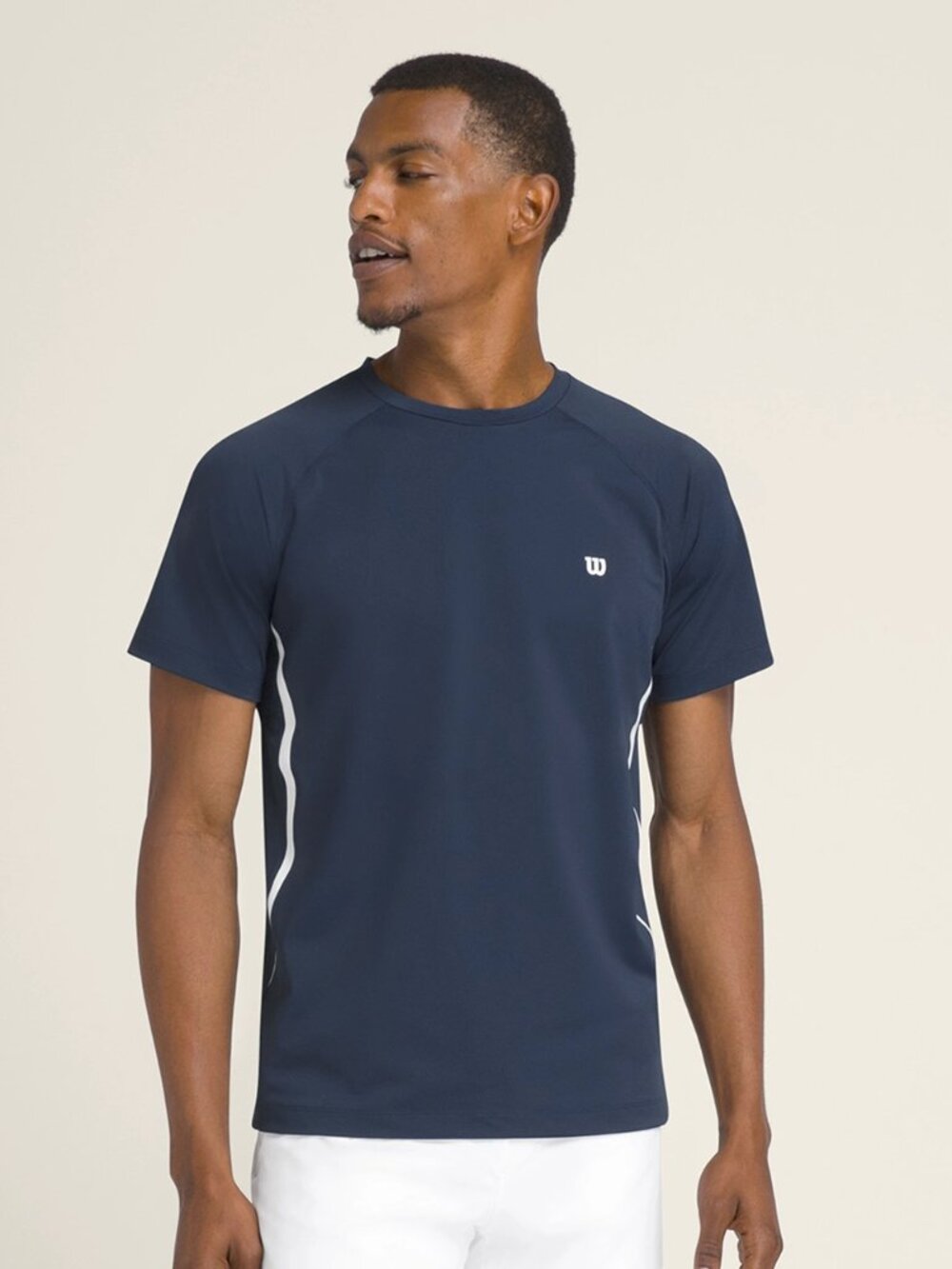 Wilson Navy and White Daily Performance Tee Size M